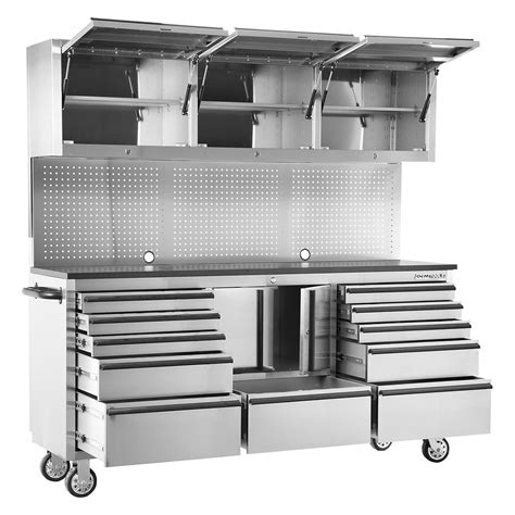 oem tools 24615 72 stainless steel cabinet and upper cabinet|72 inch stainless steel tool cabinet.